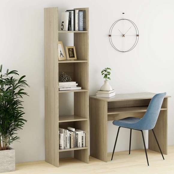 vidaXL Bücherregal Sonoma-Eiche 40x35x180 cm Spanplatte