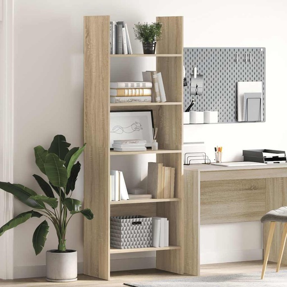 vidaXL Bücherregal Sonoma-Eiche 60x35x180 cm Spanplatte