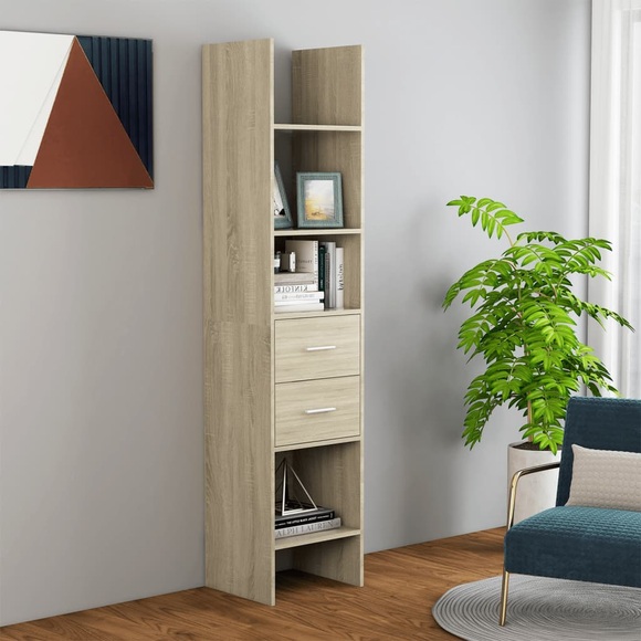 vidaXL Bücherregal Sonoma-Eiche 40x35x180 cm Spanplatte
