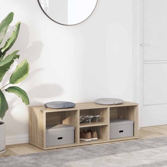 vidaXL Schuhbank Sonoma-Eiche 105x35x35 cm Spanplatte
