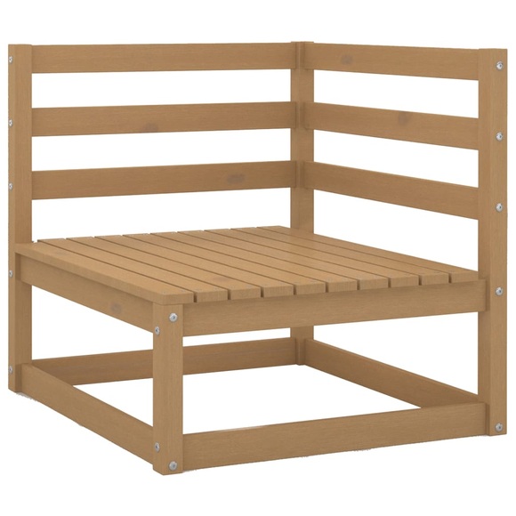 vidaXL Garten-Ecksofa Honigbraun Massivholz Kiefer