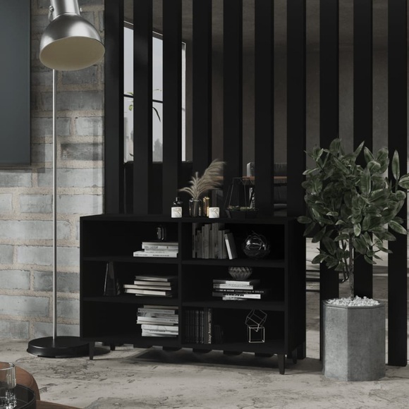 vidaXL Sideboard Schwarz 103,5x35x70 cm Spanplatte