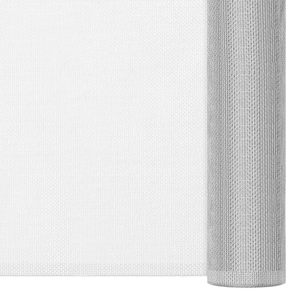 vidaXL Fliegengitter Aluminium 112X500 cm Silbern