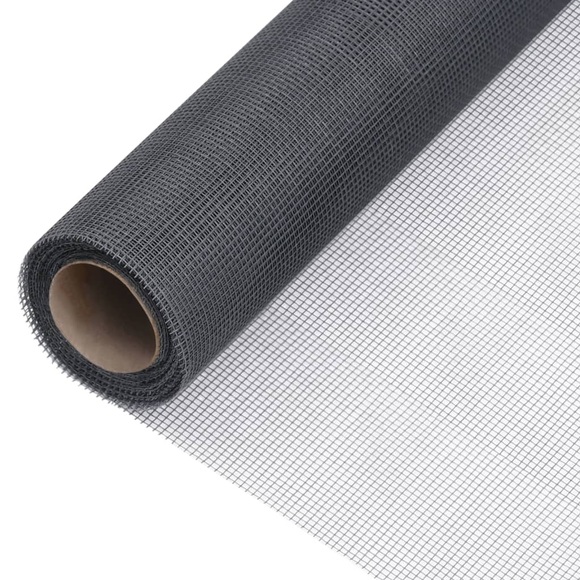vidaXL Fliegengitter Fiberglas 80x500 cm Grau