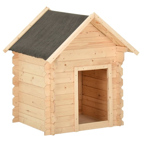vidaXL Hundehütte 80x80x100,6 cm Massivholz Kiefer