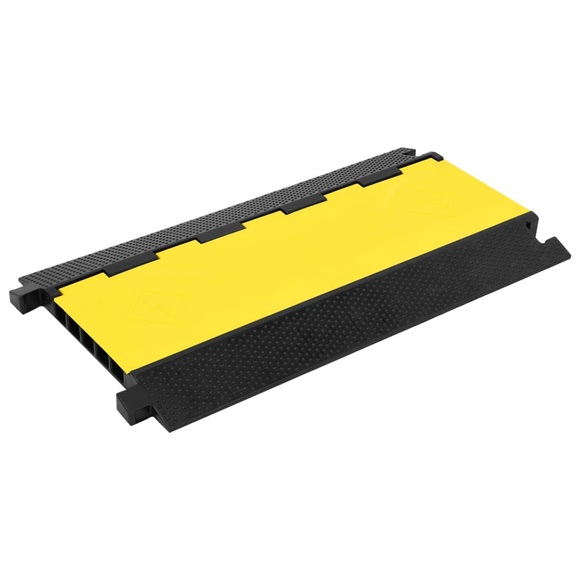 vidaXL Kabelschutzrampe mit 5 Kanälen 90 cm Gummi