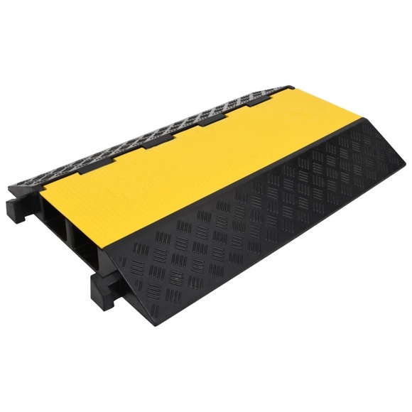 vidaXL Kabelschutzrampe mit 2 Kanälen 90 cm Gummi
