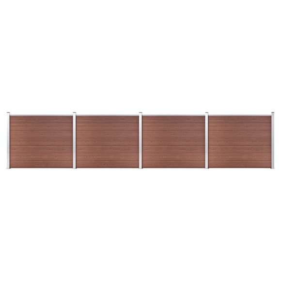 vidaXL Zaunelement Set WPC 699x146 cm Braun
