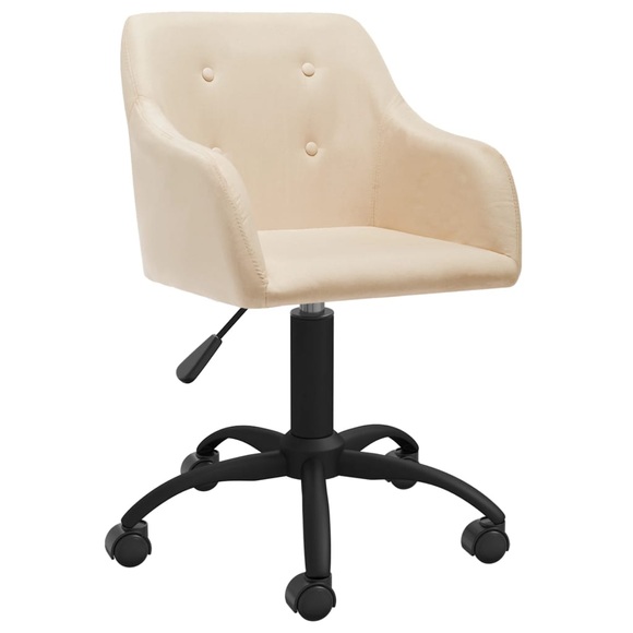 vidaXL Bürostuhl Drehbar Creme Stoff