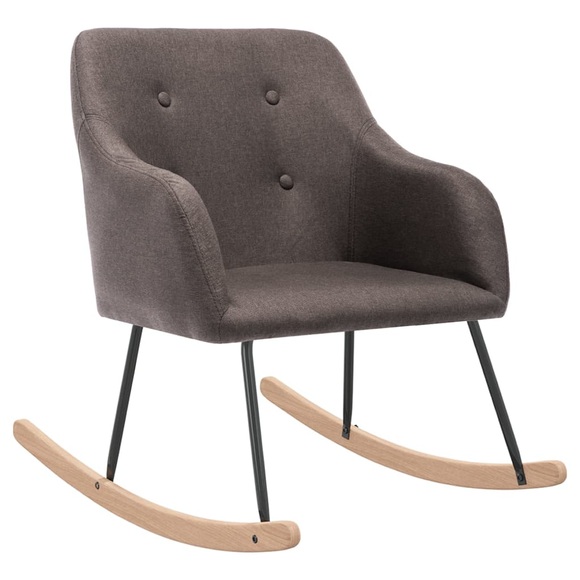 vidaXL Schaukelstuhl Taupe Stoff