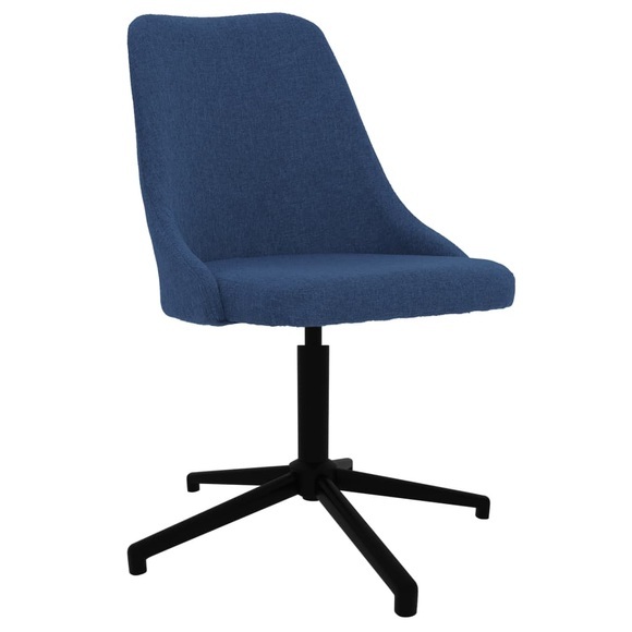 vidaXL Esszimmerstuhl Drehbar Blau Stoff