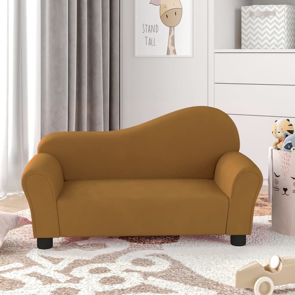 vidaXL Kindersofa Braun Samt