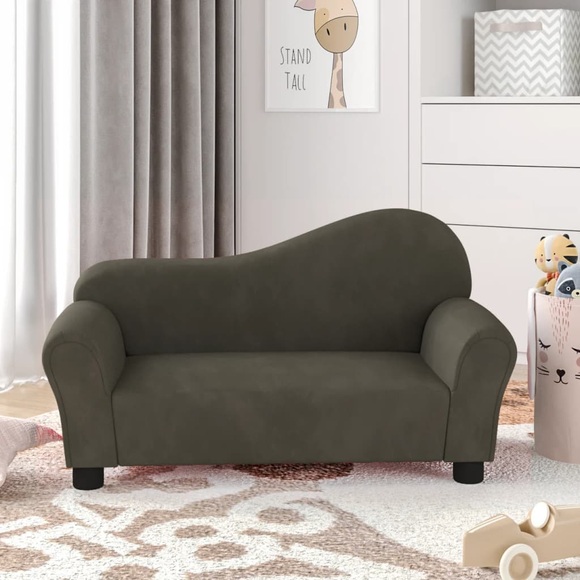 vidaXL Kindersofa Dunkelgrau Samt