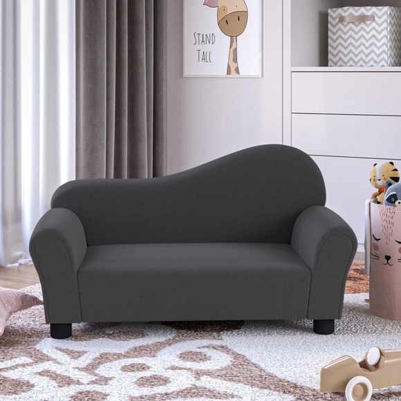 vidaXL Kindersofa Hellgrau Stoff
