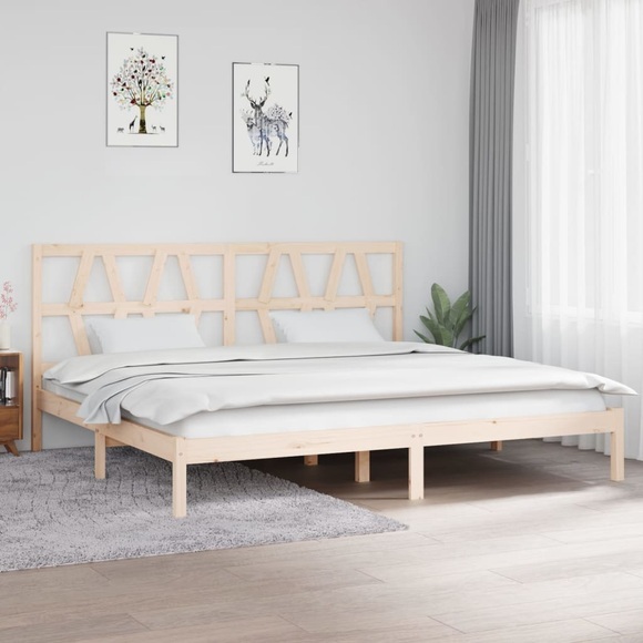 vidaXL Massivholzbett Kiefer 200x200 cm
