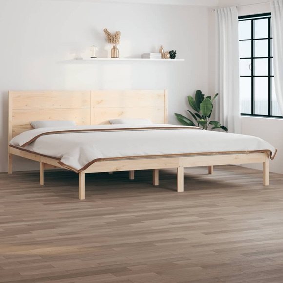 vidaXL Massivholzbett Kiefer 200x200 cm