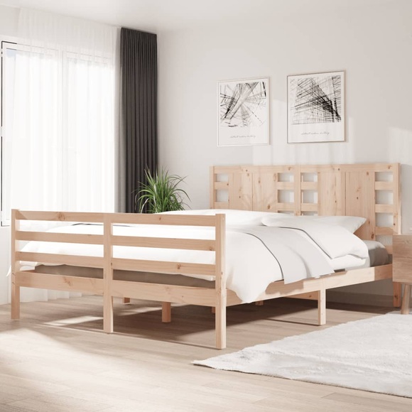 vidaXL Massivholzbett Kiefer 160x200 cm