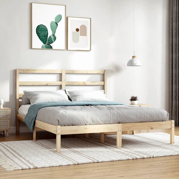 vidaXL Massivholzbett 120x190 cm 4FT Small Double