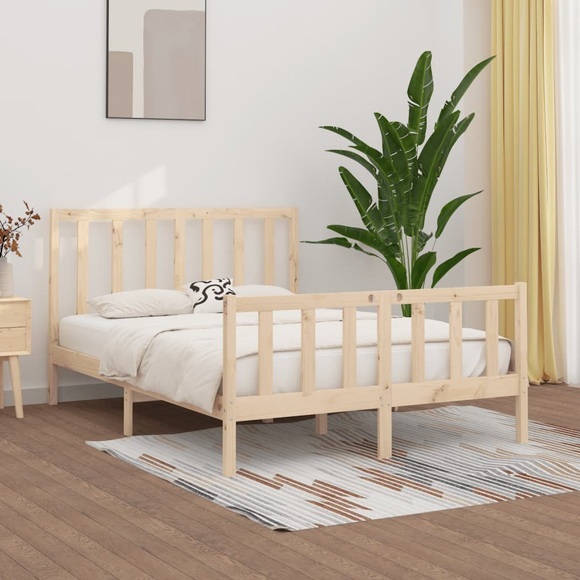 vidaXL Massivholzbett 120x190 cm 4FT Small Double