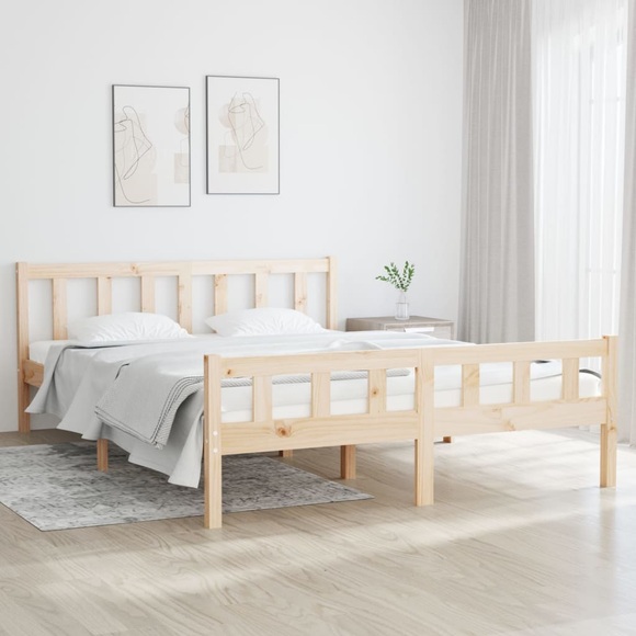 vidaXL Massivholzbett 120x200 cm