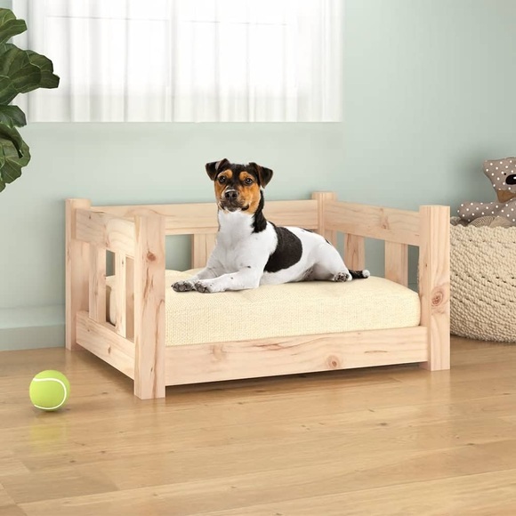 vidaXL Hundebett 55,5x45,5x28 cm Massivholz Kiefer