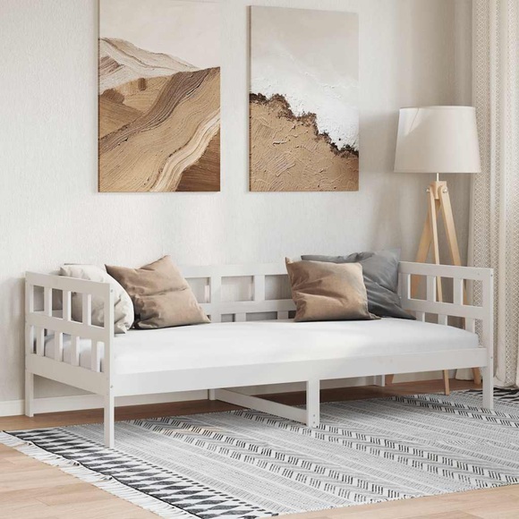 vidaXL Tagesbett Weiß Massivholz Kiefer 90x200 cm