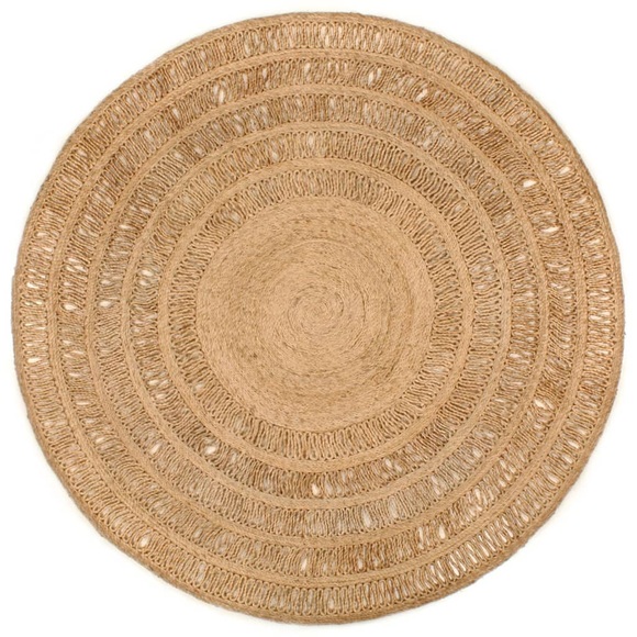 vidaXL Teppich Jute Handgeflochten 180 cm Rund