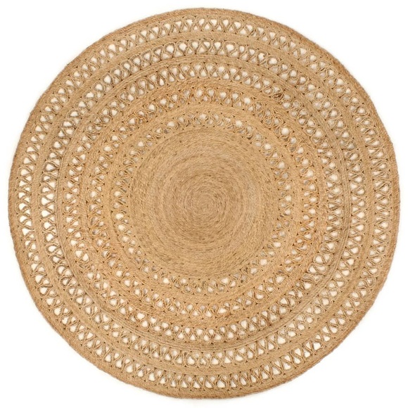 vidaXL Teppich Jute Handgeflochten 180 cm Rund