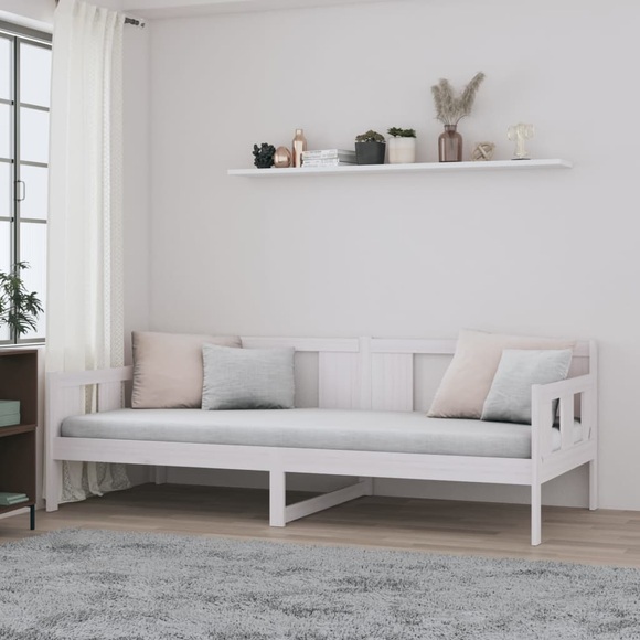 vidaXL Tagesbett Weiß Massivholz Kiefer 90x200 cm