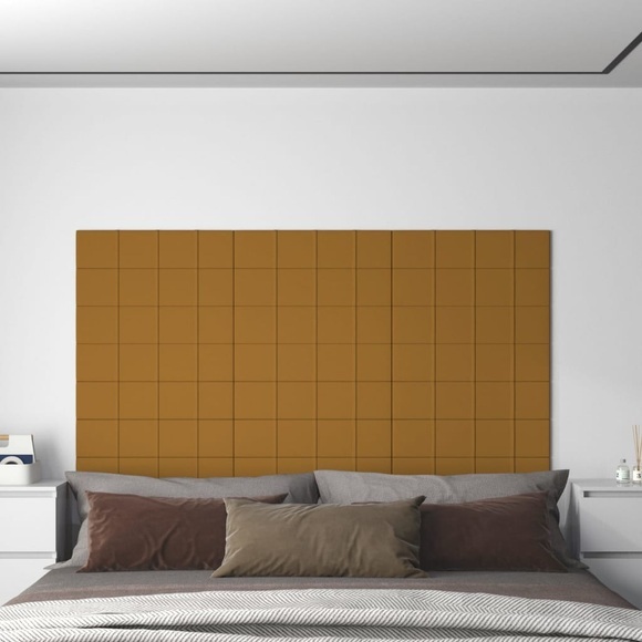 vidaXL Wandpaneele 12 Stk. Braun 60x15 cm Samt 1,08 m²