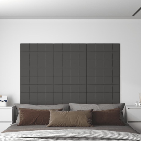 vidaXL Wandpaneele 12 Stk. Dunkelgrau 60x30 cm Stoff 2,16 m²