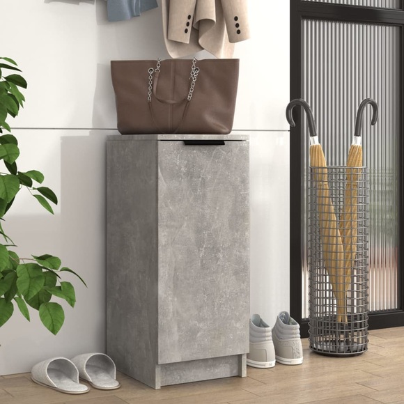 vidaXL Schuhschrank Betongrau 30x35x70 cm Holzwerkstoff