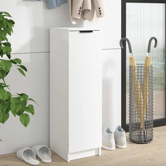 vidaXL Schuhschrank Hochglanz-Weiß 30x35x100 cm Holzwerkstoff