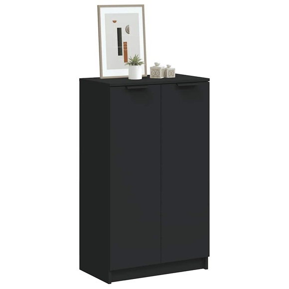 vidaXL Schuhschrank Schwarz 59x35x100 cm Holzwerkstoff