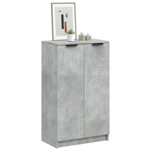 vidaXL Schuhschrank Betongrau 59x35x100 cm Holzwerkstoff