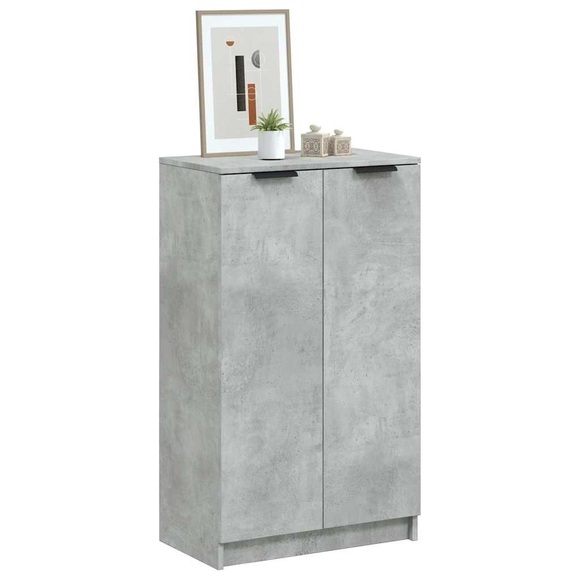 vidaXL Schuhschrank Betongrau 59x35x100 cm Holzwerkstoff