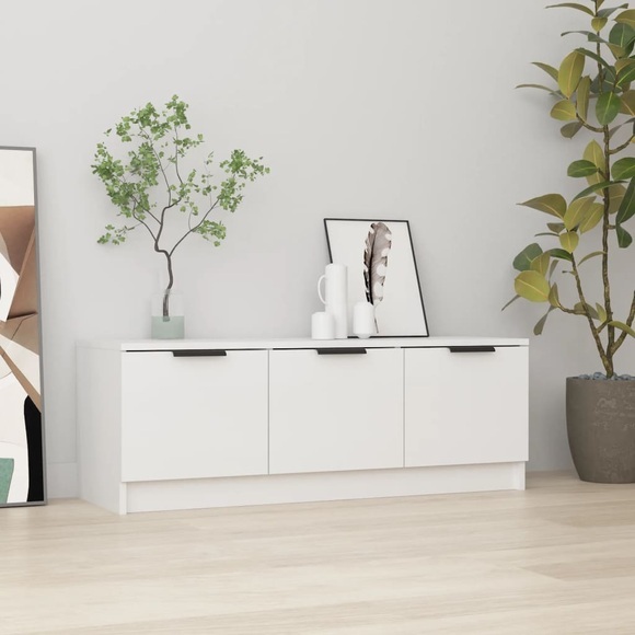 vidaXL TV-Schrank Hochglanz-Weiß 102x35x36,5 cm Holzwerkstoff