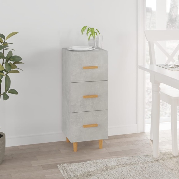 vidaXL Sideboard Betongrau 34,5x34x90 cm Holzwerkstoff