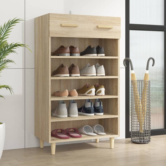 vidaXL Schuhschrank Sonoma-Eiche 60x35x105 cm Holzwerkstoff