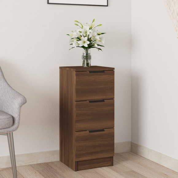 vidaXL Sideboard Braun Eichen-Optik 30x30x70 cm Holzwerkstoff
