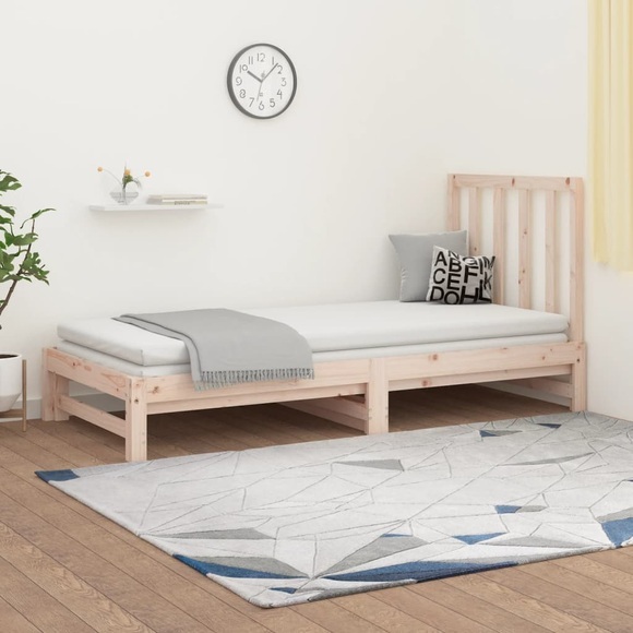 vidaXL Tagesbett Ausziehbar 2x(90x200) cm Massivholz Kiefer
