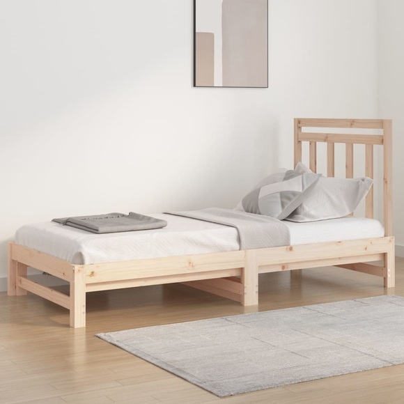 vidaXL Tagesbett Ausziehbar 2x(90x200) cm Massivholz Kiefer