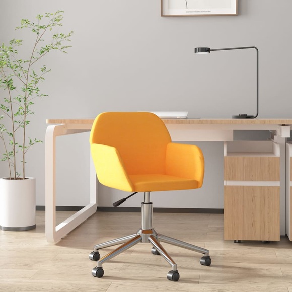 vidaXL Bürostuhl Drehbar Dunkelgelb Stoff