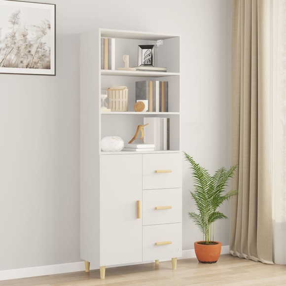 vidaXL Highboard Weiß Holzwerkstoff