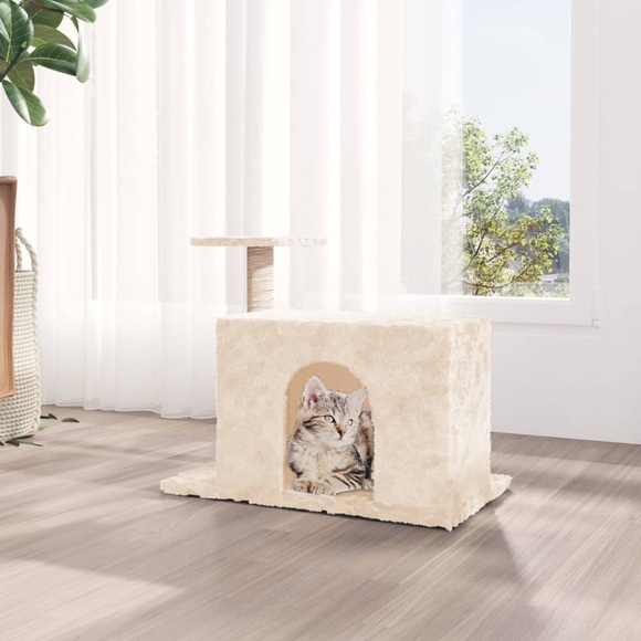 vidaXL Kratzbaum mit Sisal-Kratzsäule Creme 51 cm