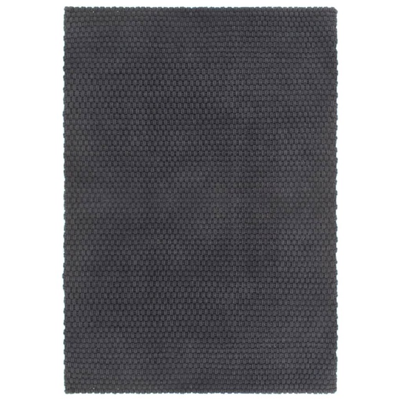 vidaXL Teppich Rechteckig Anthrazit 80x160 cm Baumwolle