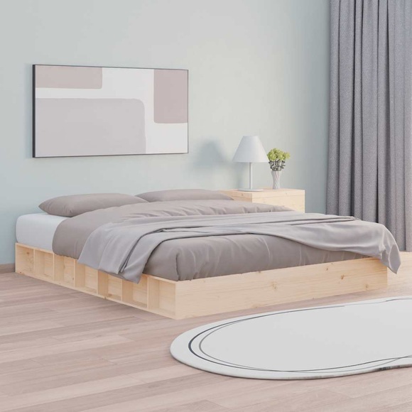 vidaXL Massivholzbett 160x200 cm
