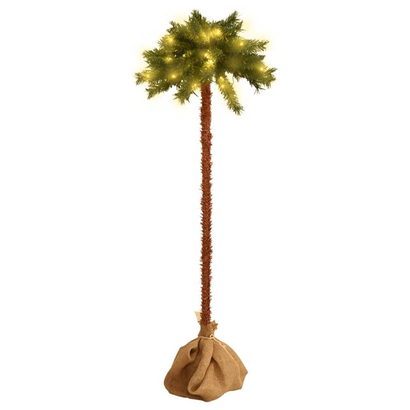 vidaXL Künstliche Palme mit LEDs 150 cm