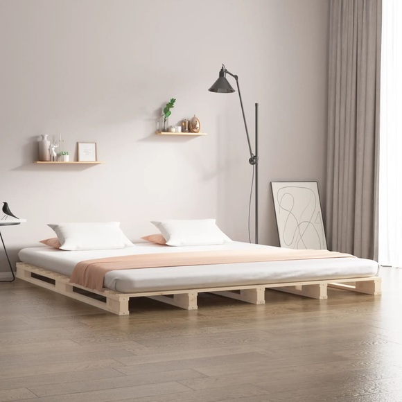 vidaXL Palettenbett 180x200 cm Massivholz Kiefer 6FT Super King