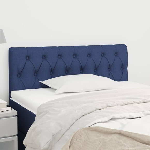 vidaXL Kopfteil Blau 100x7x78/88 cm Stoff